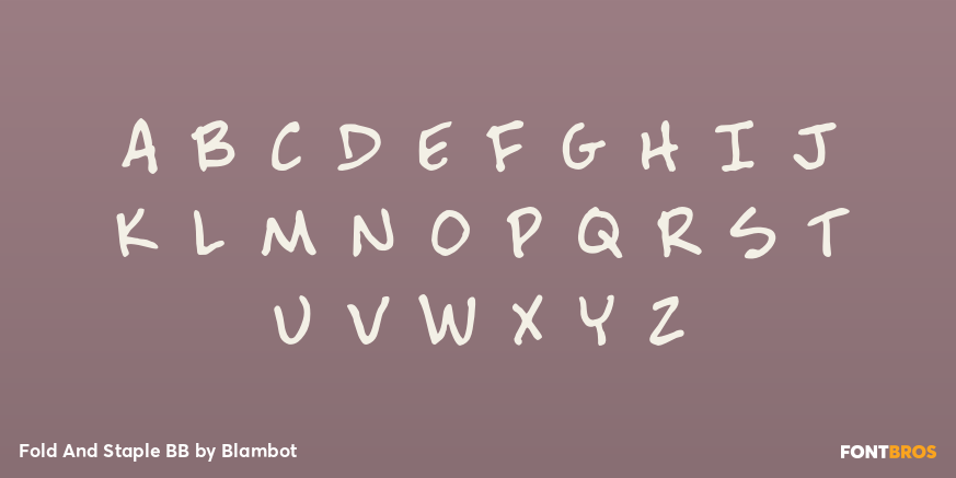 Fold And Staple BB Font Poster #2