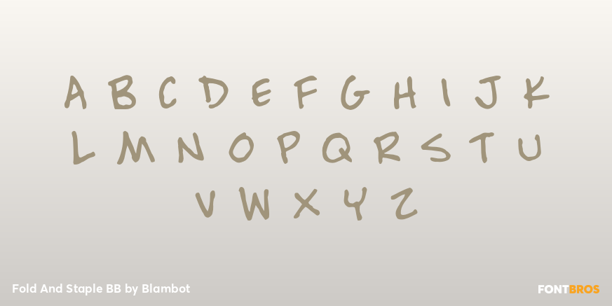 Fold And Staple BB Font Poster #3