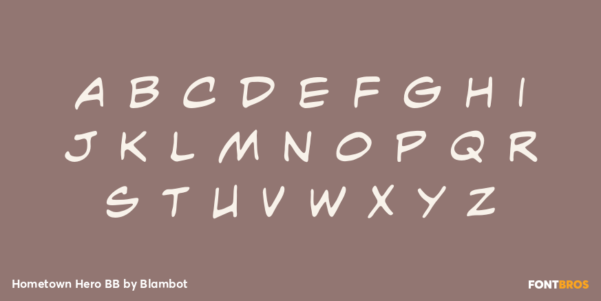 Hometown Hero BB Font Poster #3