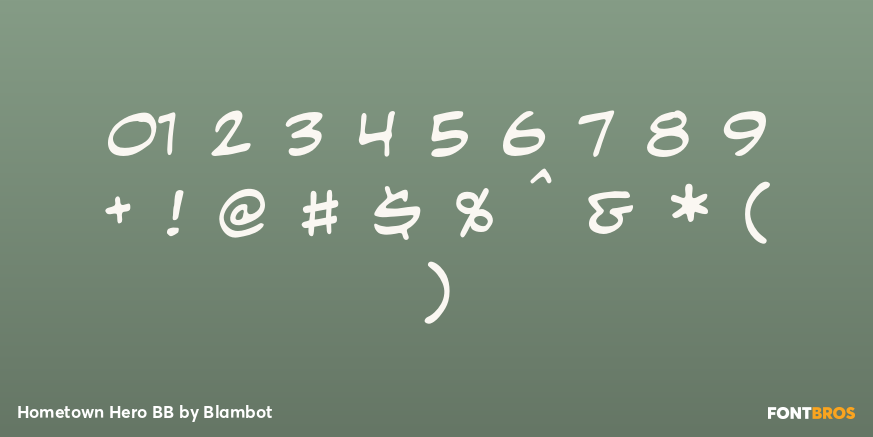 Hometown Hero BB Font Poster #4