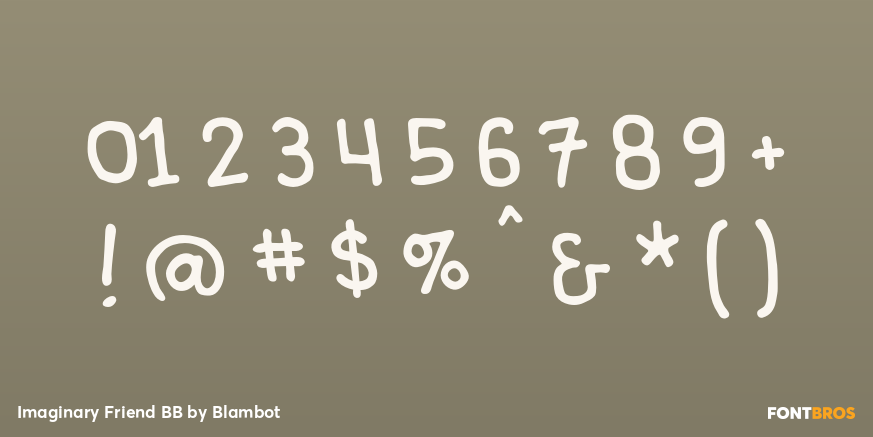 Imaginary Friend BB Font Poster #4