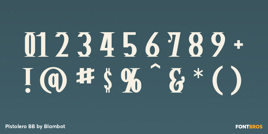 Pistolero BB Font Poster #4