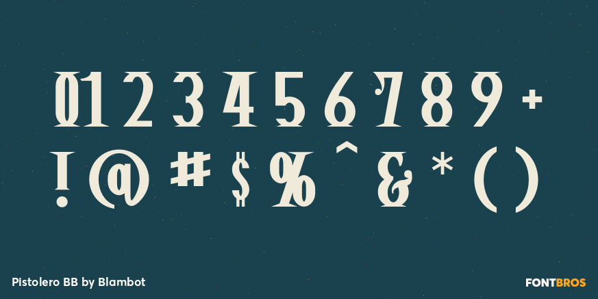Pistolero BB Font Poster #4