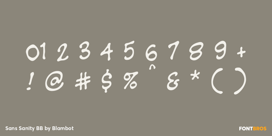 Sans Sanity BB Font Poster #1