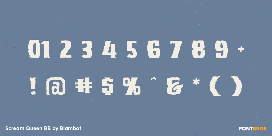 Scream Queen BB Font Poster #1