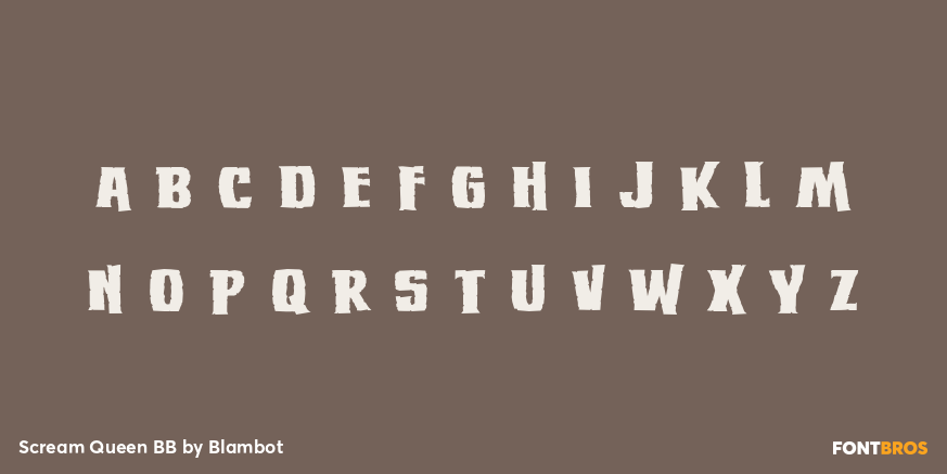 Scream Queen BB Font Poster #1