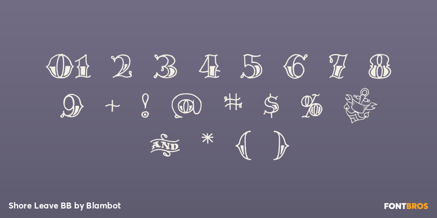 Shore Leave BB Font Poster #1