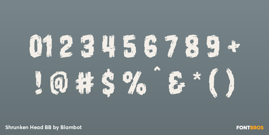 Shrunken Head BB Font Poster #1