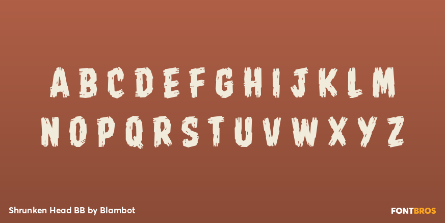 Shrunken Head BB Font Poster #2