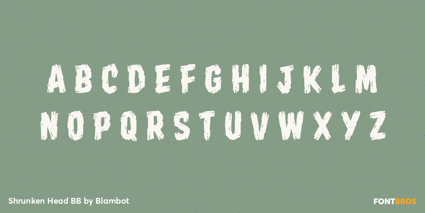 Shrunken Head BB Font Poster #3