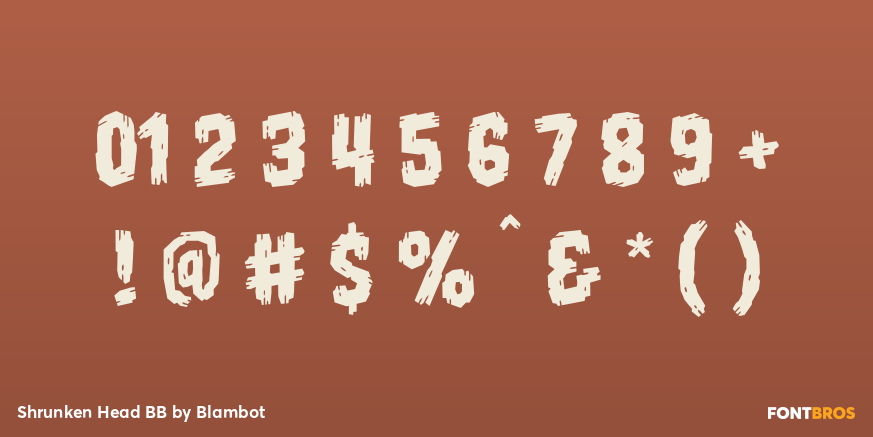 Shrunken Head BB Font Poster #4