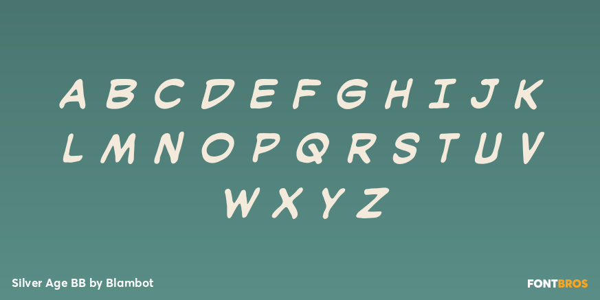 Silver Age BB Font Poster #1