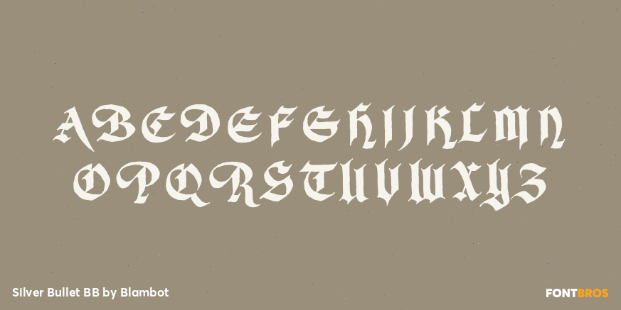 Silver Bullet BB Font Poster #2