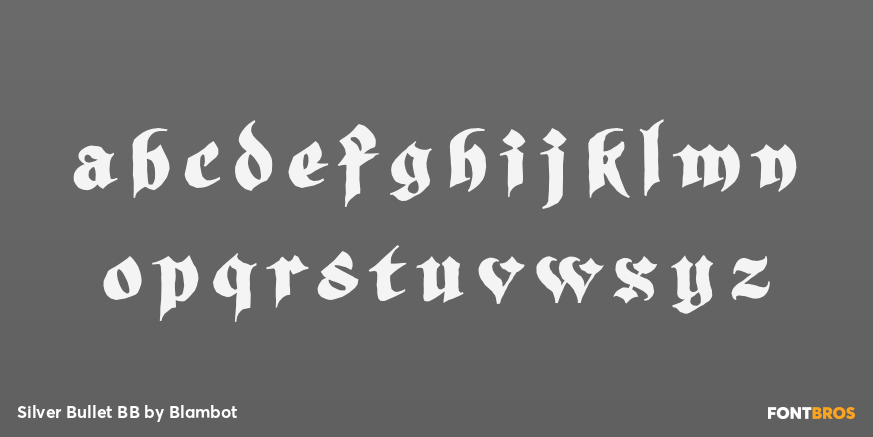 Silver Bullet BB Font Poster #3
