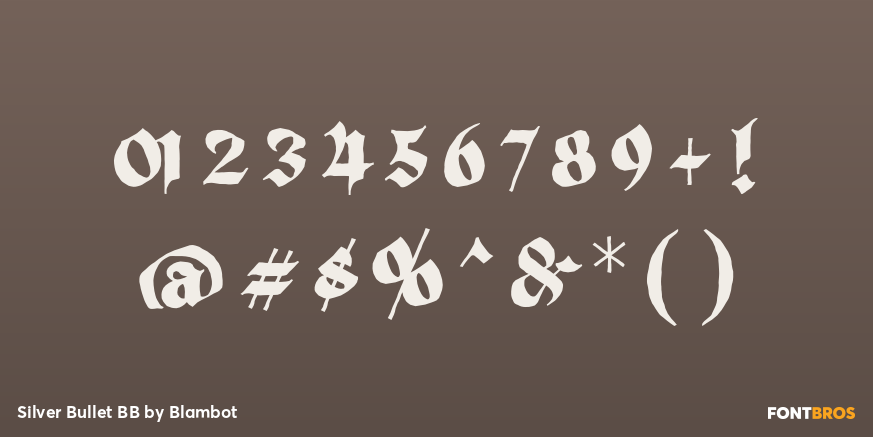 Silver Bullet BB Font Poster #4