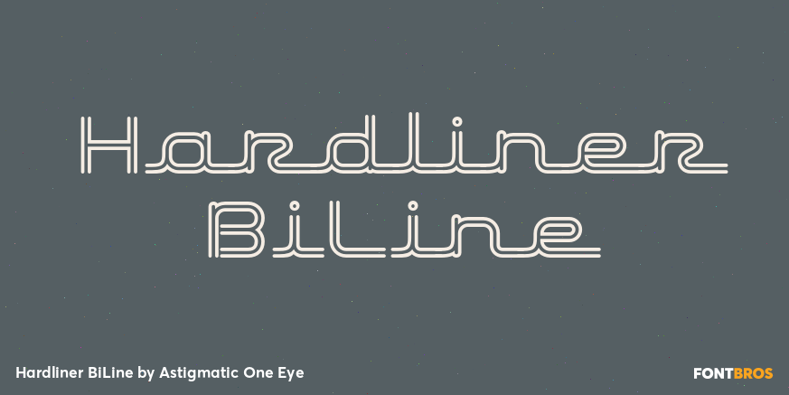 Hardliner BiLine Font Poster #1