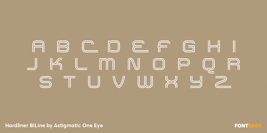 Hardliner BiLine Font Poster #2