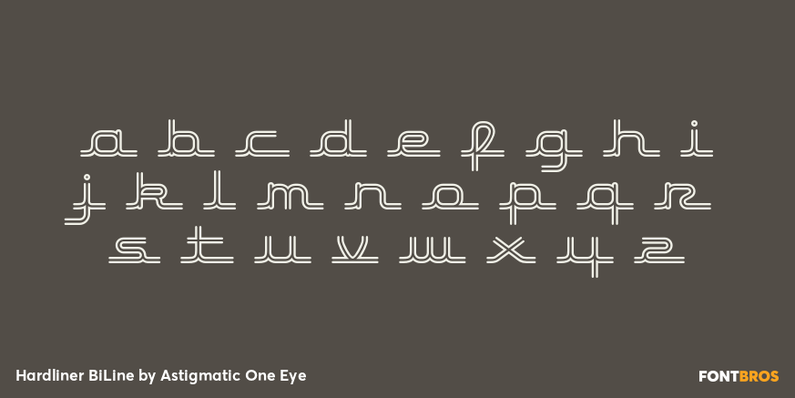Hardliner BiLine Font Poster #3