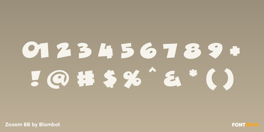 Zooom BB Font Poster #4