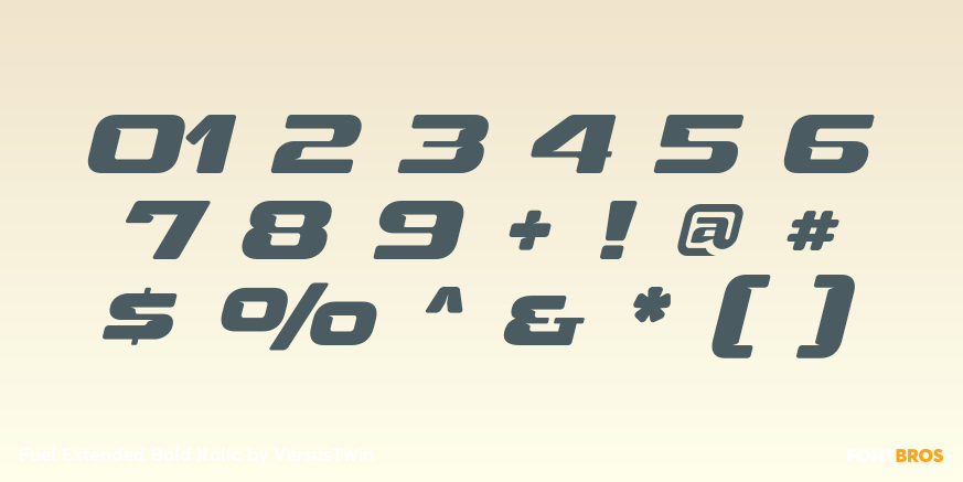 Fuel Extended Bold Italic Font Poster #1