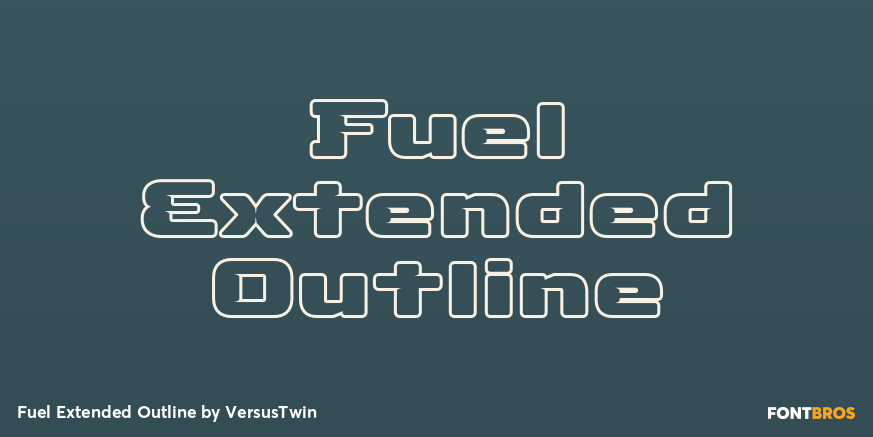 Fuel Extended Outline Font Poster #1