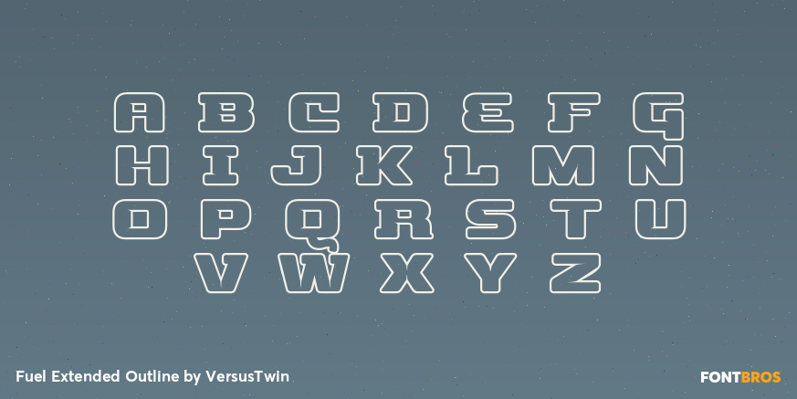 Fuel Extended Outline Font Poster #2