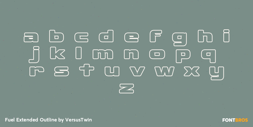 Fuel Extended Outline Font Poster #3