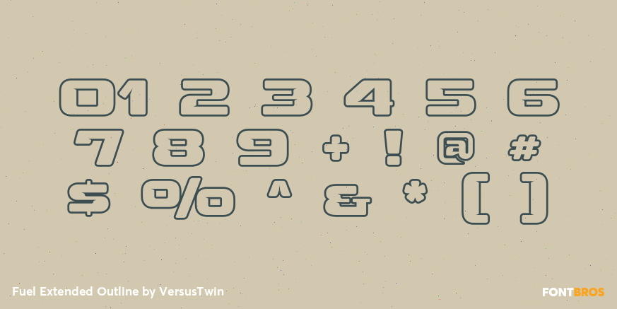 Fuel Extended Outline Font Poster #4