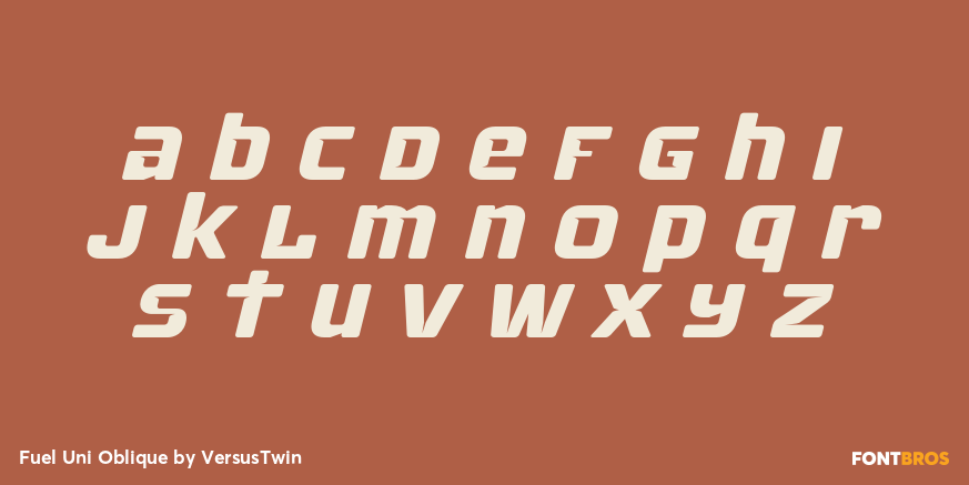 Fuel Uni Oblique Font Poster #3