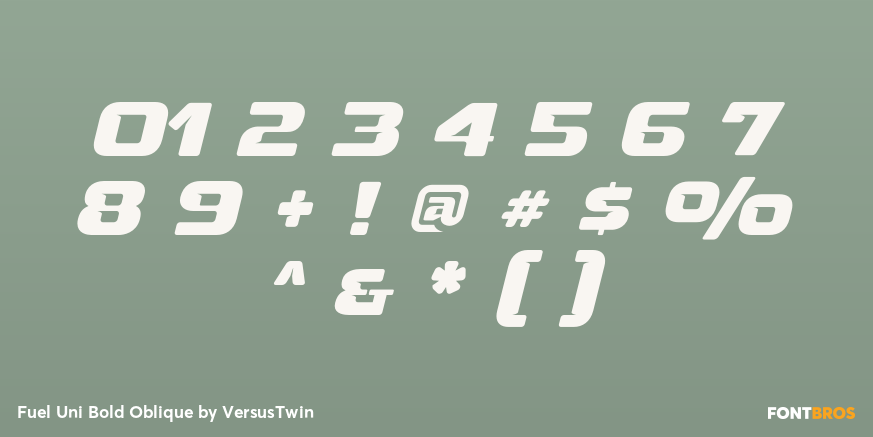 Fuel Uni Bold Oblique Font Poster #1