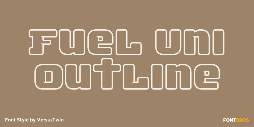 Fuel Uni Outline Font Poster #1