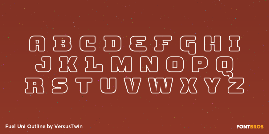 Fuel Uni Outline Font Poster #2