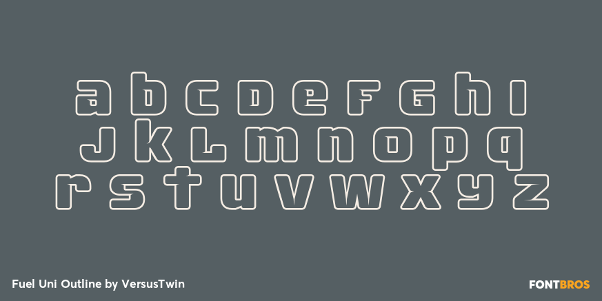 Fuel Uni Outline Font Poster #3