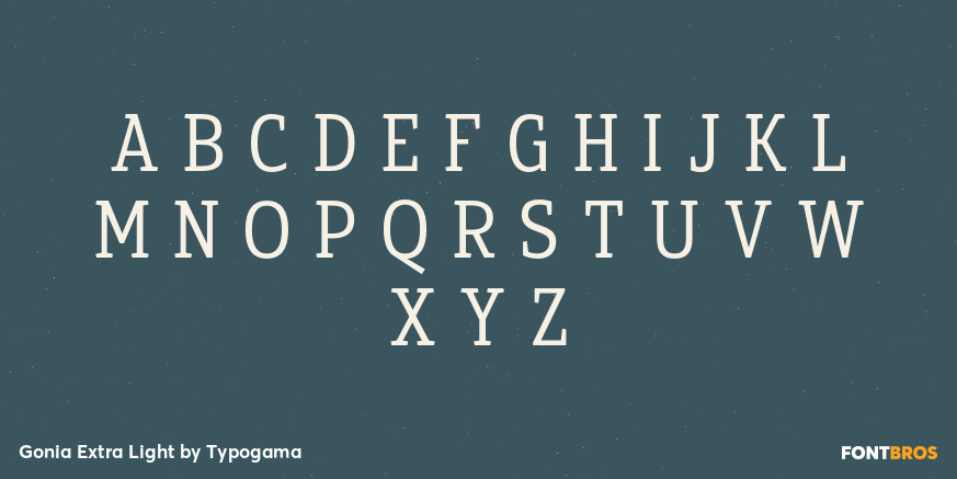 Gonia Extra Light Font Poster #2