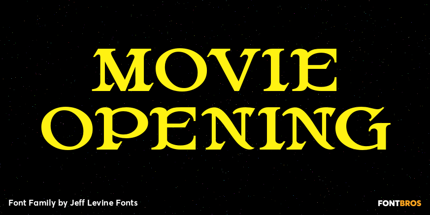 Movie Opening Font Poster