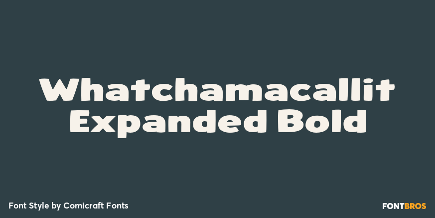 Whatchamacallit Expanded Bold Font Poster #1