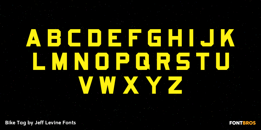 Bike Tag Font Poster #2