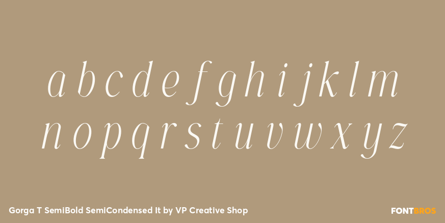 Gorga T SemiBold SemiCondensed It Font Poster #3