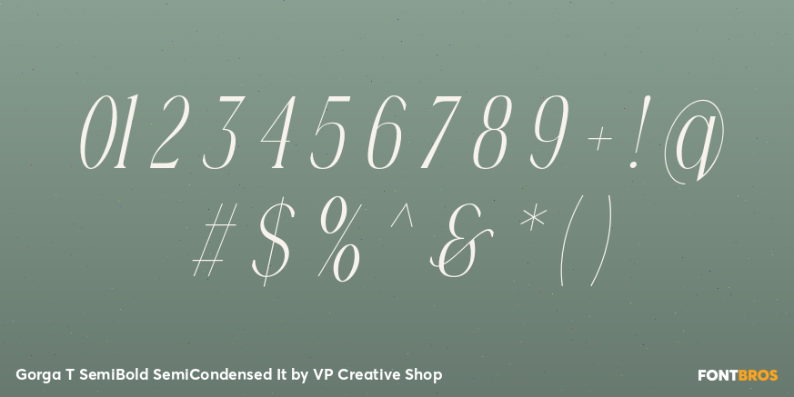 Gorga T SemiBold SemiCondensed It Font Poster #4