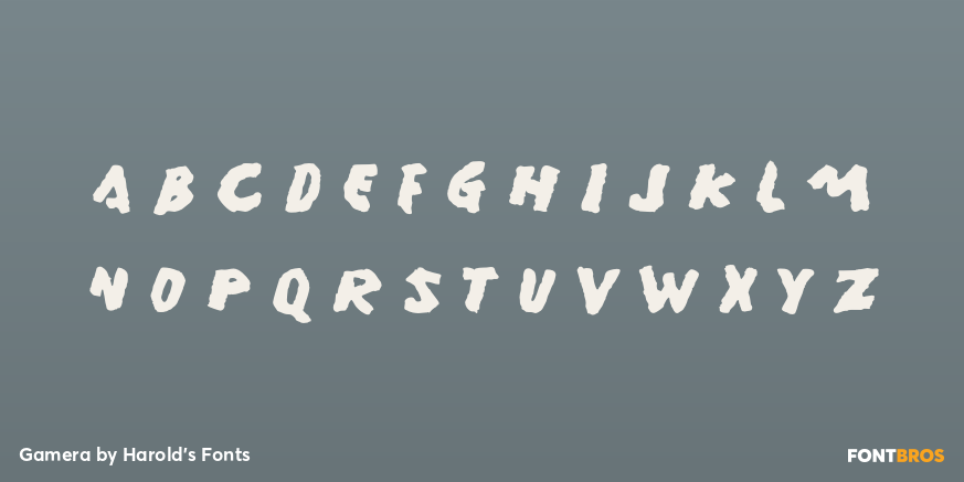 Gamera Font Poster #3