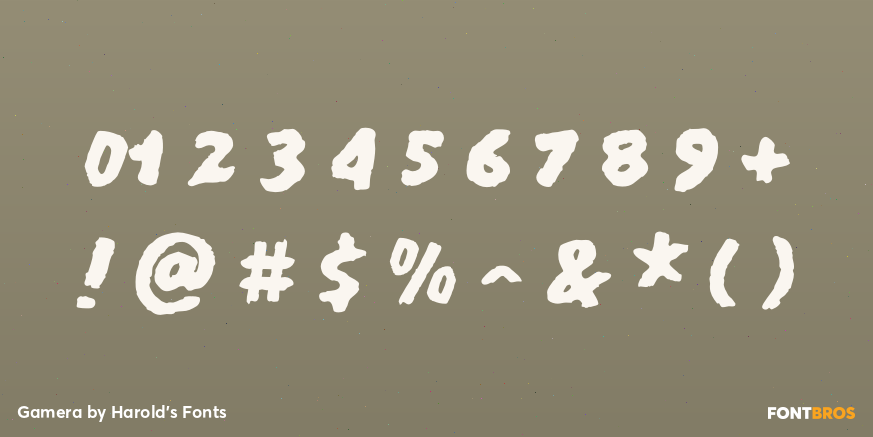 Gamera Font Poster #4