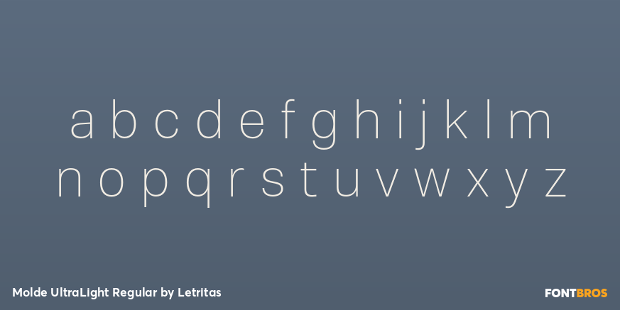 Molde UltraLight Regular Font Poster #3
