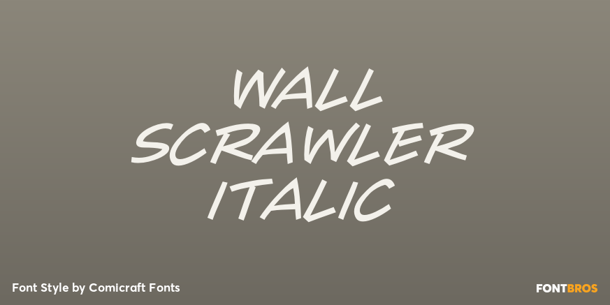 Wall Scrawler Italic Poster