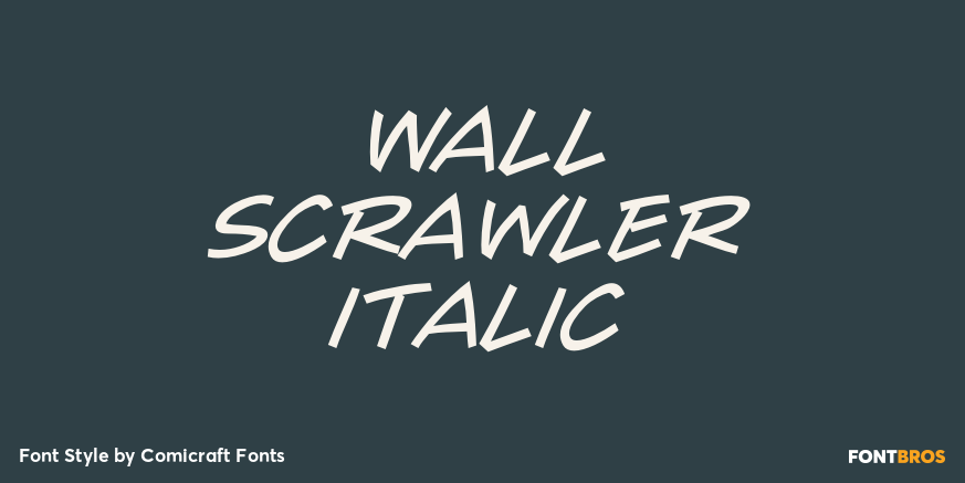 Wall Scrawler Italic Poster