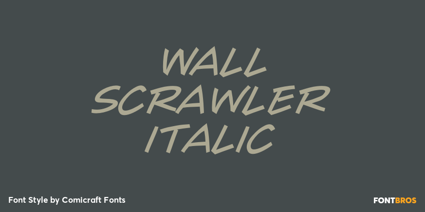 Wall Scrawler Italic Poster