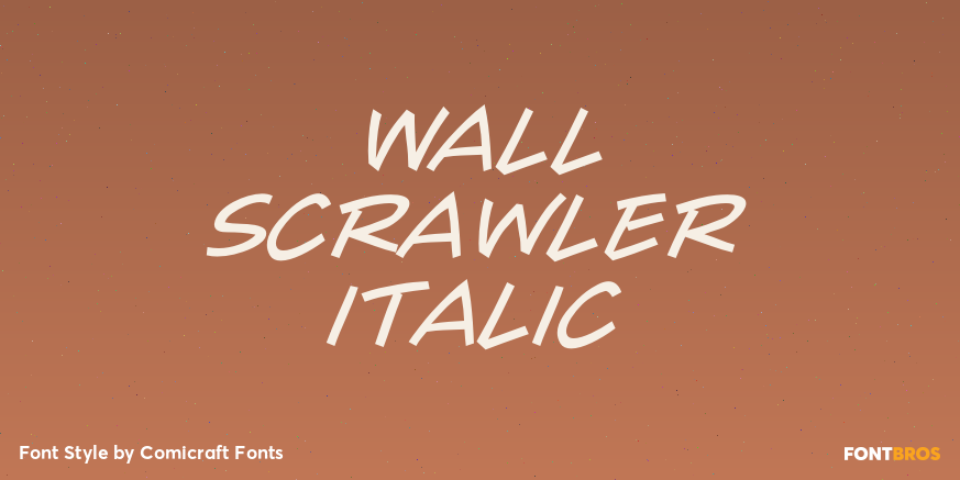 Wall Scrawler Italic Poster