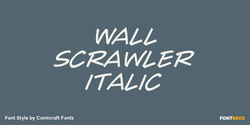 Wall Scrawler Italic Poster