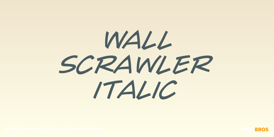 Wall Scrawler Italic Poster