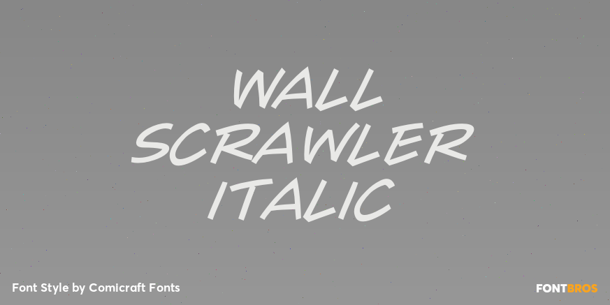 Wall Scrawler Italic Poster