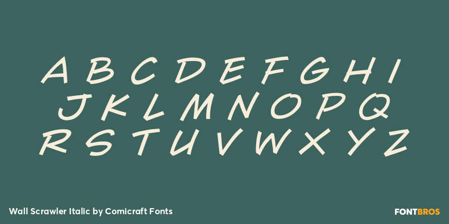 Wall Scrawler Italic Font Poster #1
